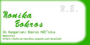 monika bokros business card